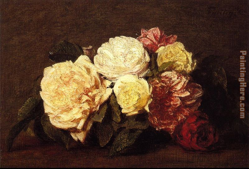 Roses XV painting - Henri Fantin-Latour Roses XV art painting